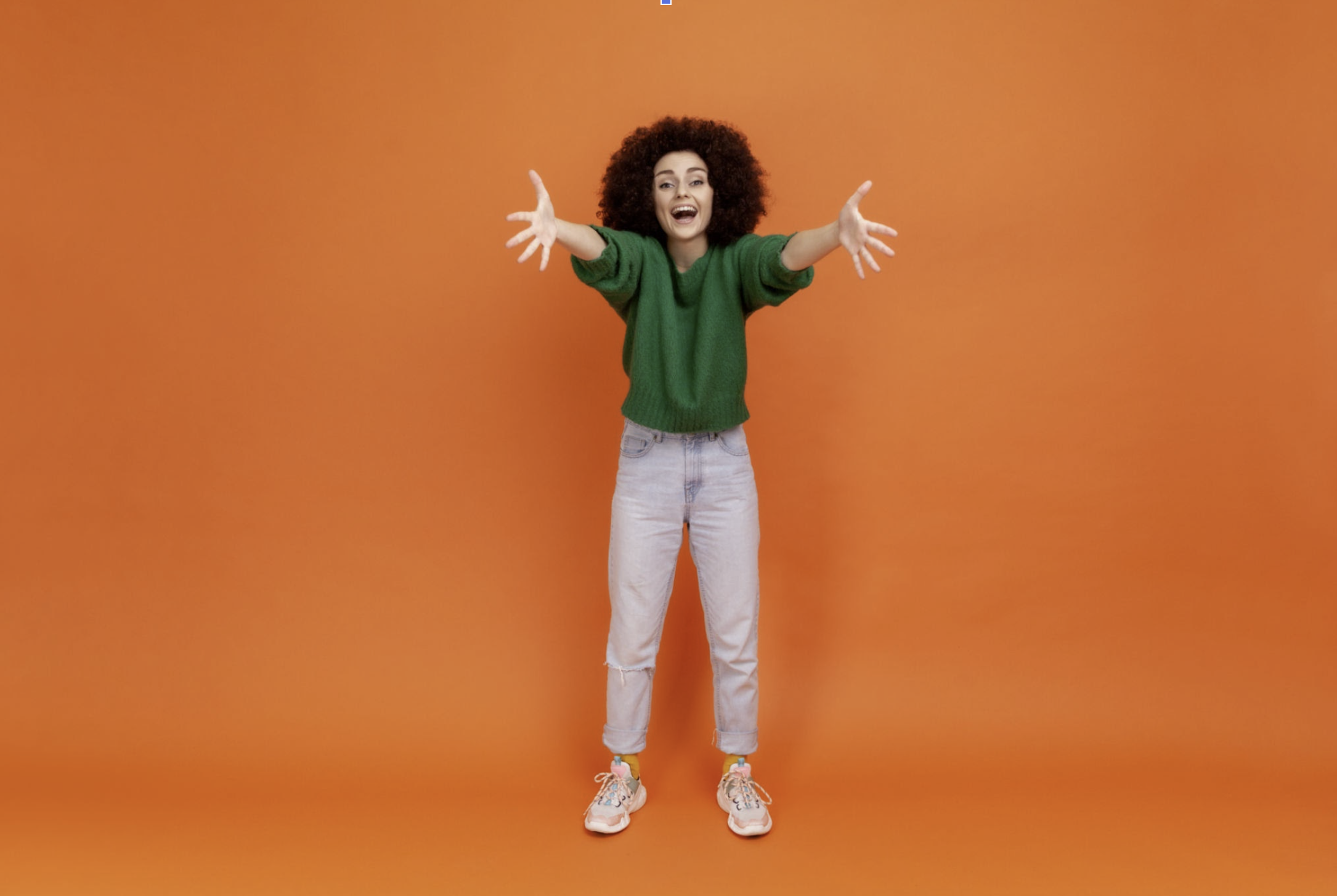 Woman celebrating success